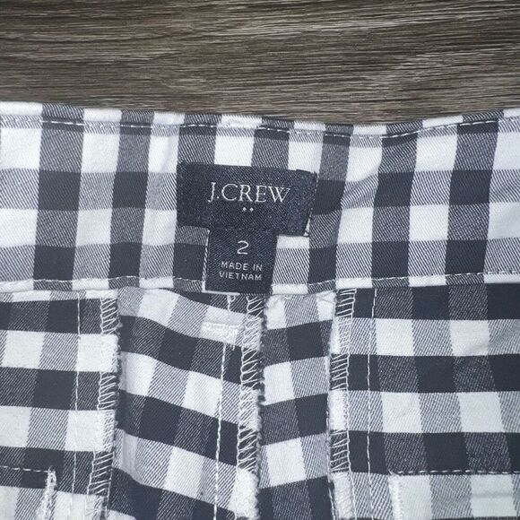 J. Crew size 2 7"' stretch chino shorts Navy Gingham - Picture 5 of 5
